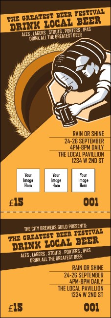 Beer Festival Artisan Event Ticket Product Front