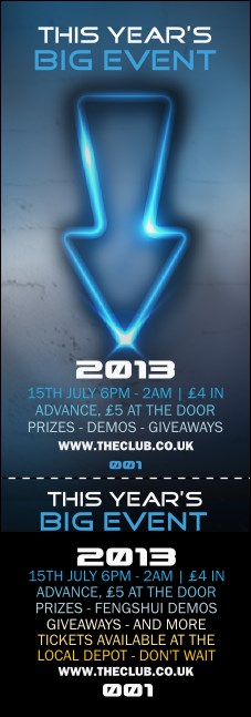 Night Club Neon Event Ticket Product Front