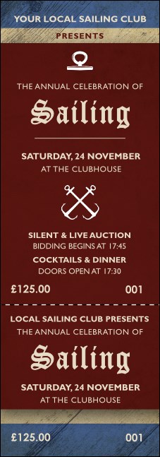 Sailing Event Ticket Product Front