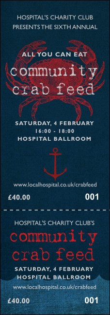 Crab Dinner Event Ticket Product Front