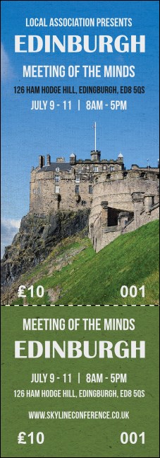 Edinburgh Event Ticket Product Front