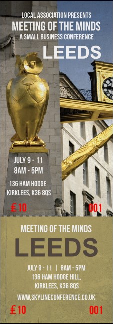 Leeds Event Ticket Product Front