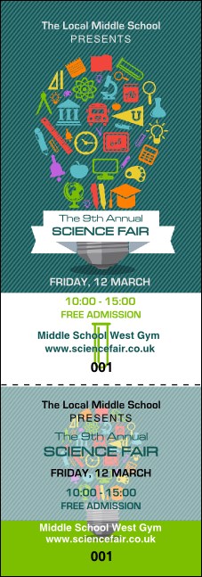 Science Fair Event Ticket Product Front