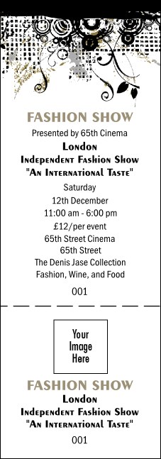 Gold and Silver Fashion Show General Admission Ticket Product Front