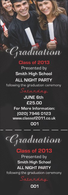 Graduation Diploma Event Ticket Product Front