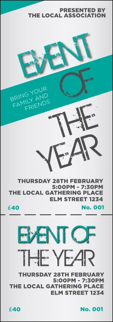 All Purpose Modern Event Ticket Product Front