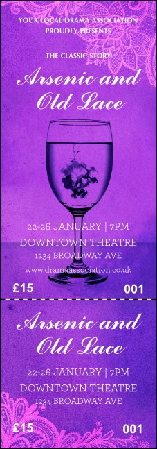 Arsenic & Old Lace Event Ticket Product Front