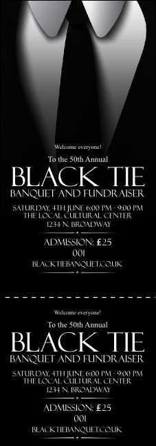 Black Tie Event Ticket Product Front