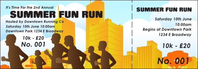 Fun Run Event Ticket Product Front