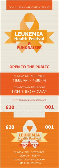 Leukemia Event Ticket Product Front