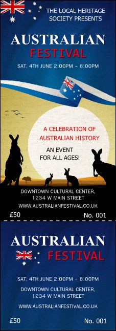 Australia Event Ticket Product Front