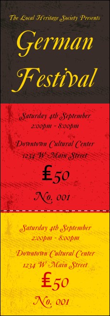 German Flag Event Ticket Product Front