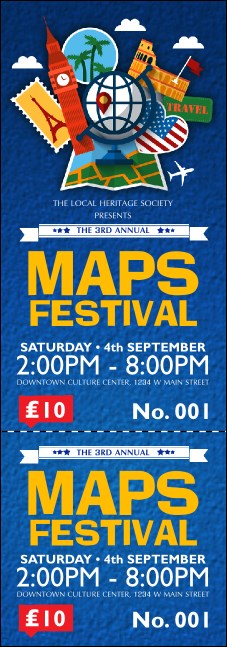 Travel Event Ticket Product Front