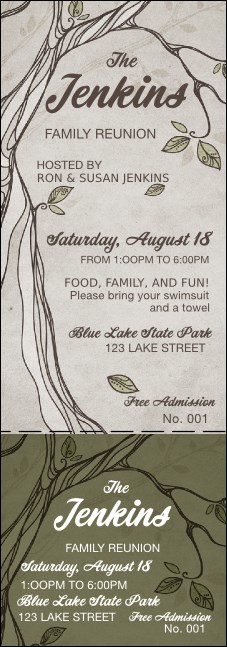Reunion Event Ticket Product Front