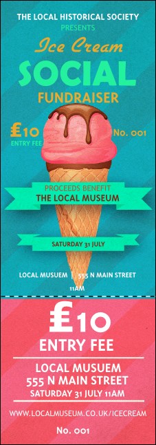 Ice Cream Social Event Ticket Product Front