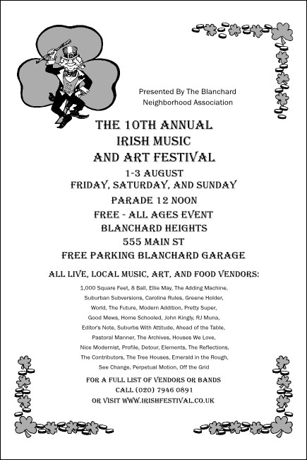 St. Patrick's Day Poster 004 Product Front