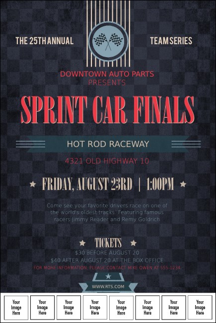 Car Racing Logo Poster Product Front