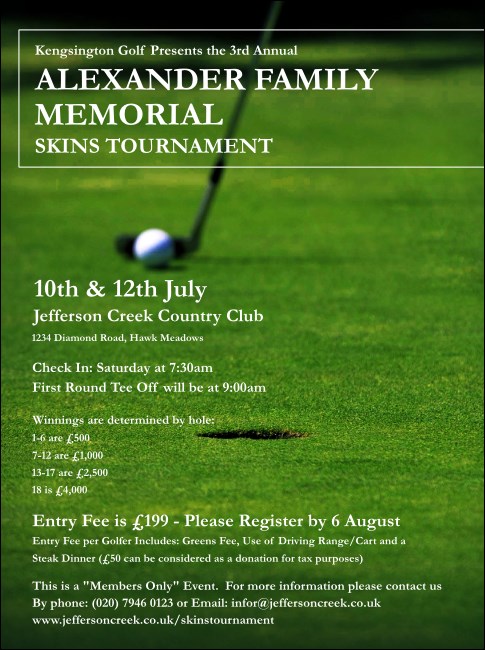 Golf Photo Flyer Product Front