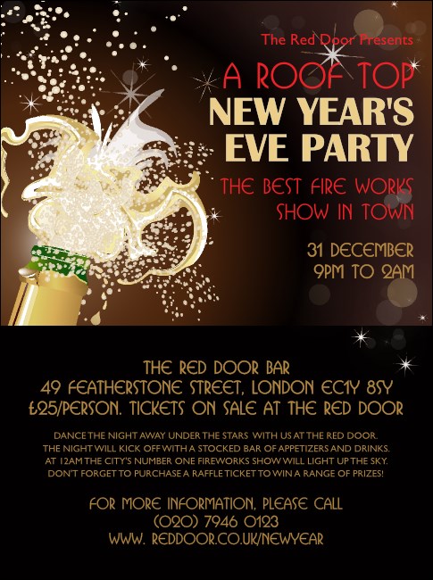 Champagne Bistro Flyer With Place Holder Images