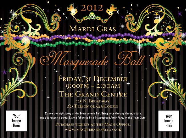 Mardi Gras Beads Flyer Product Front