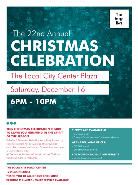 Holiday Snowflake Flyer Product Front