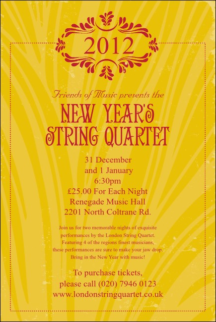 2012 Gold Semi-Formal Poster Product Front