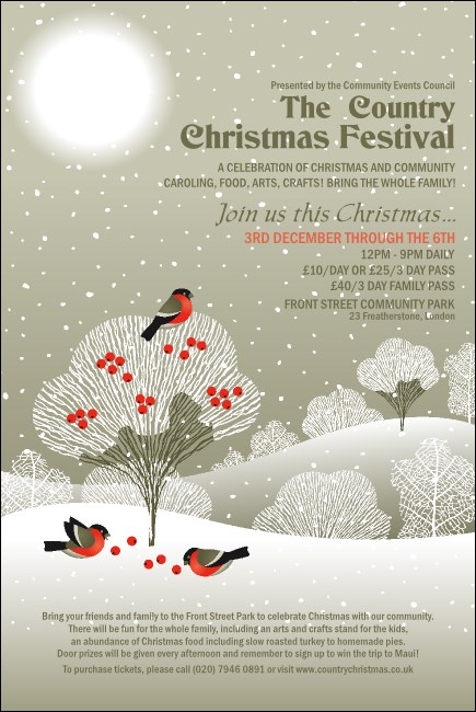 Winter Bird Poster Product Front