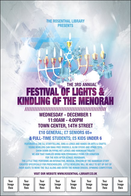 Hanukkah Abstract Poster Product Front