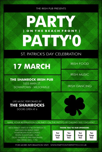 St. Patrick's Day Plaid Poster Product Front