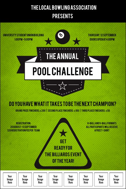 Billiards Logo Poster Product Front