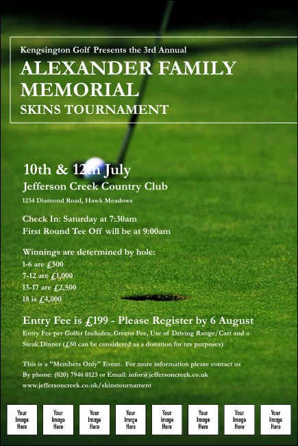 Golf Photo Logo Poster Product Front