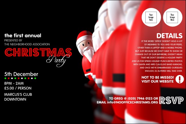 Santa Line Up Poster Product Front