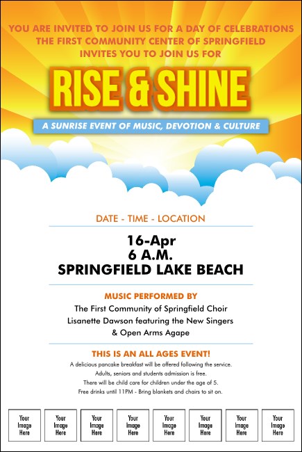 Sunrise Clouds Logo Poster Product Front