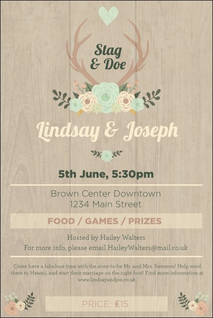 Flower Stag & Doe Poster Product Front