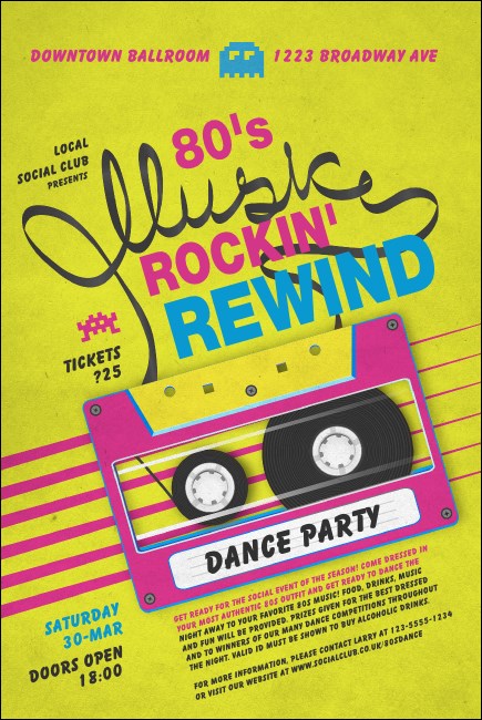 80s Music Poster Product Front