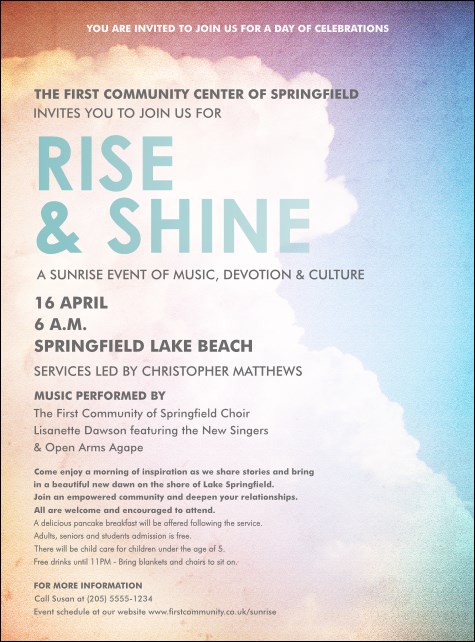 Clouds Flyer Product Front