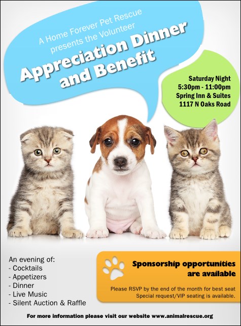 Animal Rescue Flyer Product Front