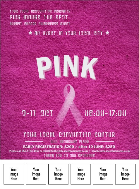 Breast Cancer Pink Ribbon Logo Flyer Product Front