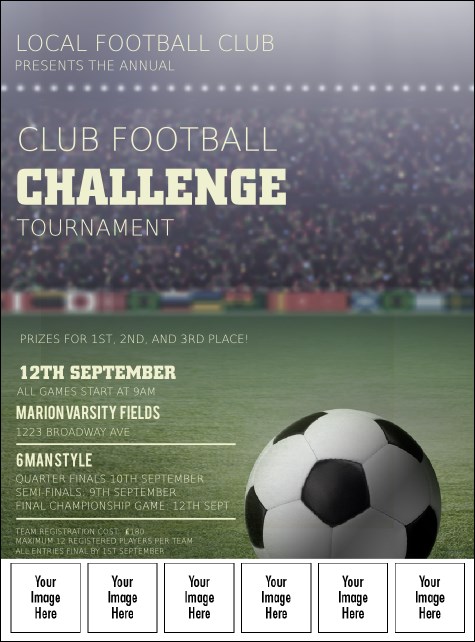 Football Stadium Logo Flyer Product Front