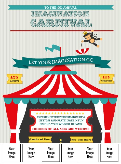 Carnival Monkey Logo Flyer Product Front