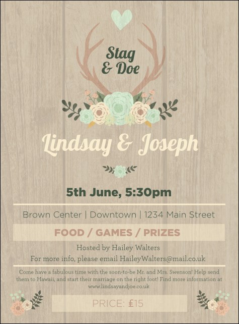 Flower Stag & Doe Flyer Product Front