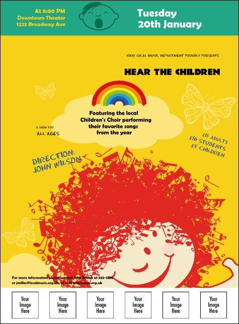 Children's Music Logo Flyer Product Front