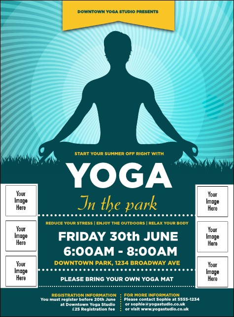 Yoga Meditation Logo Flyer Product Front