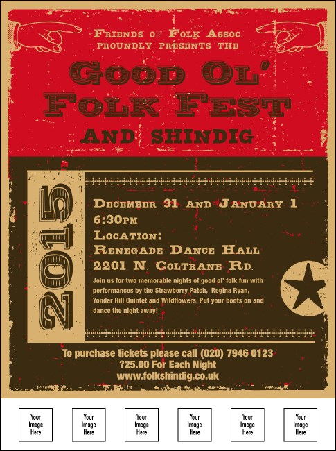 Year Woodcut Flyer Product Front