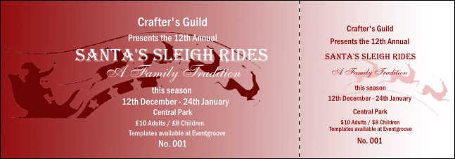 Christmas Scene Event Ticket Product Front