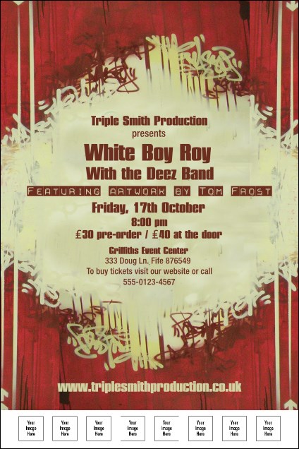 Red Hip Hop Poster Product Front