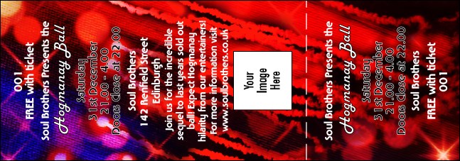 Colourful Hogmanay Event Ticket Product Front