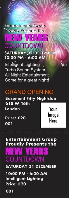 Fireworks Event Ticket Product Front