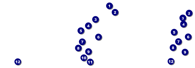 Snowflake Event Ticket Front Field Markers