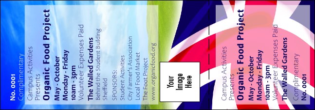 Union Flag Event Ticket Product Front